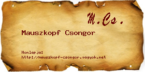 Mauszkopf Csongor névjegykártya