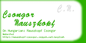 csongor mauszkopf business card